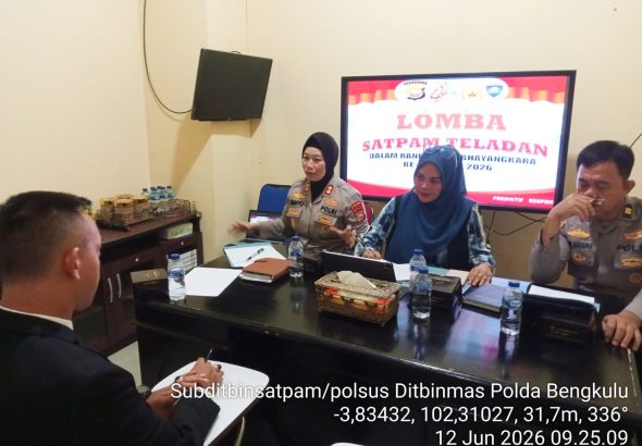 Ditbinmas Polda Bengkulu Gelar Lomba Satpam Teladan Sambut HUT Bhayangkara ke-80