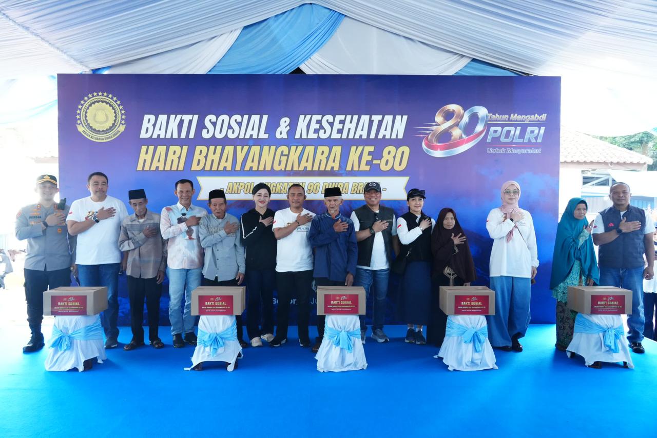 Sambut Hari Bhayangkara ke-80, Wakapolri dan Akpol '90 Dhira Brata Gelar Bakti Sosial dan Kesehatan di Bogor.