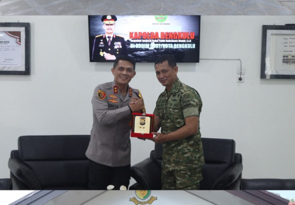 Perkuat Soliditas TNI-Polri, Kapolda Bengkulu Kunjungi Kodim 0407 dan Denpom II-1 Kota Bengkulu